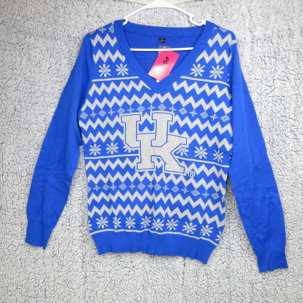 FOCO Ugly Sweater KENTUCKY WILDCATS Christmas 100% Cotton Womens Size XL NWT